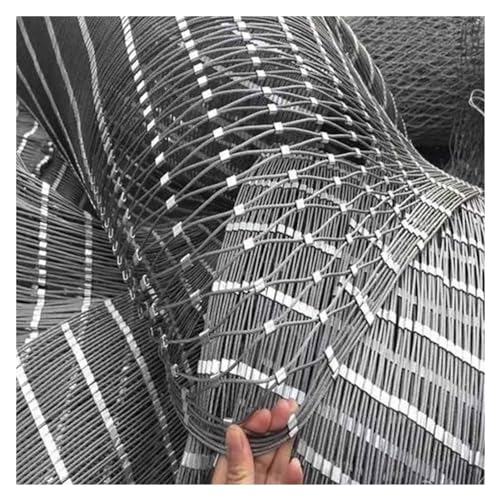 DTVEW Edelstahl-Seilnetz, Flexibles Pflanzenkletternetz, Treppenschutzzaun 1,5mm Drahtdurchmesser, Anti-Fall-Zaun In Großer Höhe, Dekoratives Netz (Color : 20cm mesh, Size : 2.5x5m) von DTVEW