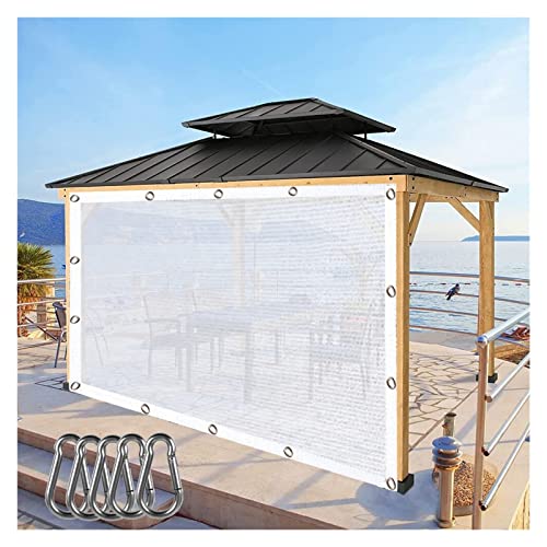DTVEW HDPE-Sonnenschutznetz UV-Beständiges Netz, Verdunkelungsseitenteil für Pavillon mit Ösen und Haken 90% Sonnenschutzstoff, für Gartenschwimmbecken (Color : White, Size : 0.9x2.5m/2.95x8.2ft) von DTVEW