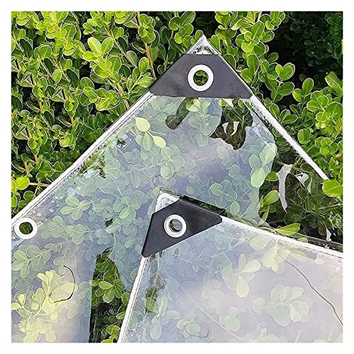Transparente Plane Mit Ösen Nach Maß, Abdeckplane Reißfeste Wetterfeste Aus 420g/m² PVC Material, Strapazierfähige Schutzplane Für Balkon, Terrasse, Gartenmöbel, Grill, Pflanzendach, Regenschutz(1x5m) Transparente Plane Mit Ösen Nach Maß, Abdeckplane Reißfeste Wetterfeste Aus 420g/m² PVC Material, Strapazierfähige Schutzplane Für Balkon, Terrasse, Gartenmöbel, Grill, Pflanzendach, Regenschutz(1x5m) von DTVEW
