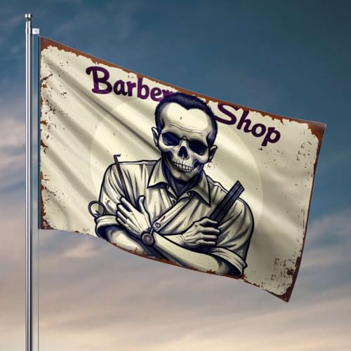 Bar-Dekoration für Zuhause, Friseurladen, Vintage-Schild, Flagge, lustige Poster für Studentenwohnheim, coole Wohnheim-Flagge (152 x 244 cm) von DTWE