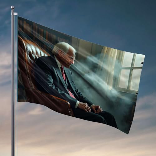 College-Schlafsaal-Poster für Jungs, ein Mann im Anzug, sitzt in einem Sessel, mit Rauch neben ihm aufsteigt. Flagge, Sommerflagge, dekorative Hausflaggen (152 x 244 cm) von DTWE