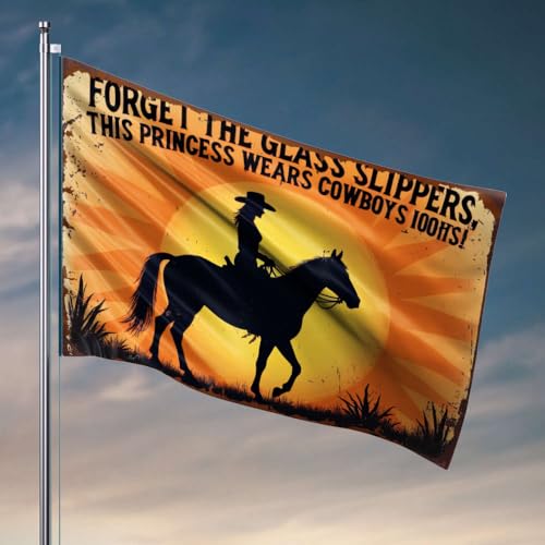 Flaggen für Jungen, die hoch reiten, Träume unter freiem Himmel jagen. Flagge, Männerhöhlen-Flaggen, Stuff für Ihr Zimmer (152 x 244 cm) von DTWE