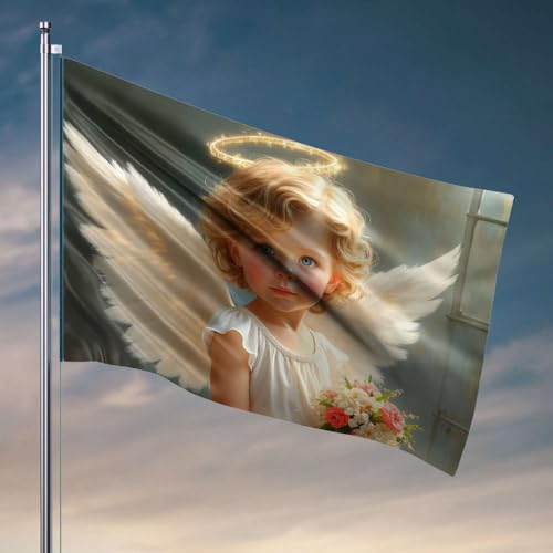 Flaggen für Teenager, Engel mit Flügeln, die Blumen halten, Flagge, Angelboot, Zubehör, Teenager, Stuff, 30 x 45 cm Flaggen für Teenager, Engel mit Flügeln, die Blumen halten, Flagge, Angelboot, Zubehör, Teenager, Stuff, 30 x 45 cm von DTWE