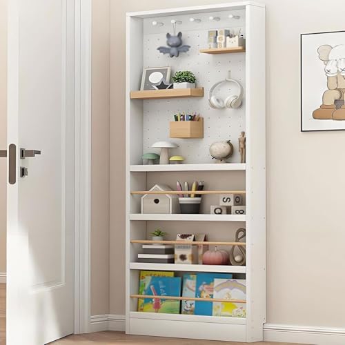 Bücherregal aus Holz, Wandhalterung for Bücherregale hinter der Tür, platzsparendes Bücherregal hinter der Tür, platzsparender versteckter Stauraum hinter der Tür for Wohnzimmer, Arbeitszimmer, Büro(W von DTWEFF