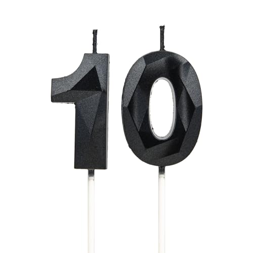 Geburtstagskerzen Zahlen 10,3D Schwarz Kerzen Geburtstag für Kuchen geburtstagsdeko, Geburtstag Kerzen Zahlen, Geburtstagskerzen Kinder für Partys, Hochzeiten, Firmenfeiern, Jubiläen Geburtstagskerzen Zahlen 10,3D Schwarz Kerzen Geburtstag für Kuchen geburtstagsdeko, Geburtstag Kerzen Zahlen, Geburtstagskerzen Kinder für Partys, Hochzeiten, Firmenfeiern, Jubiläen von DTXLX