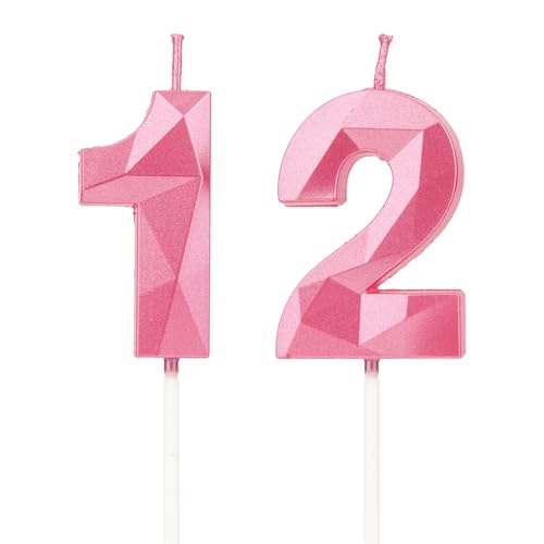 Geburtstagskerzen Zahlen 12,3D Rosa Kerzen Geburtstag für Kuchen geburtstagsdeko, Geburtstag Kerzen Zahlen, Geburtstagskerzen Kinder für Partys, Hochzeiten, Firmenfeiern, Jubiläen Geburtstagskerzen Zahlen 12,3D Rosa Kerzen Geburtstag für Kuchen geburtstagsdeko, Geburtstag Kerzen Zahlen, Geburtstagskerzen Kinder für Partys, Hochzeiten, Firmenfeiern, Jubiläen von DTXLX