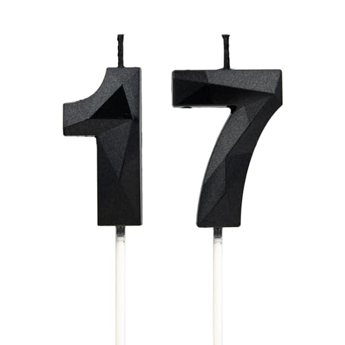 Geburtstagskerzen Zahlen 17,3D Schwarz Kerzen Geburtstag für Kuchen geburtstagsdeko, Geburtstag Kerzen Zahlen, Geburtstagskerzen Kinder für Partys, Hochzeiten, Firmenfeiern, Jubiläen Geburtstagskerzen Zahlen 17,3D Schwarz Kerzen Geburtstag für Kuchen geburtstagsdeko, Geburtstag Kerzen Zahlen, Geburtstagskerzen Kinder für Partys, Hochzeiten, Firmenfeiern, Jubiläen von DTXLX