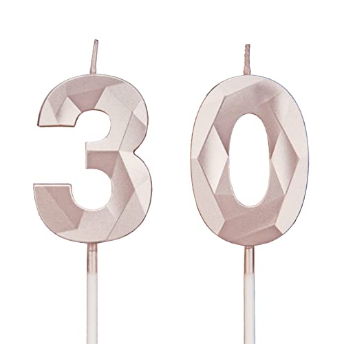 Geburtstagskerzen Zahlen 30,3D Roségold Kerzen Geburtstag für Kuchen geburtstagsdeko, Geburtstag Kerzen Zahlen, Geburtstagskerzen Kinder für Partys, Hochzeiten, Firmenfeiern, Jubiläen Geburtstagskerzen Zahlen 30,3D Roségold Kerzen Geburtstag für Kuchen geburtstagsdeko, Geburtstag Kerzen Zahlen, Geburtstagskerzen Kinder für Partys, Hochzeiten, Firmenfeiern, Jubiläen von DTXLX