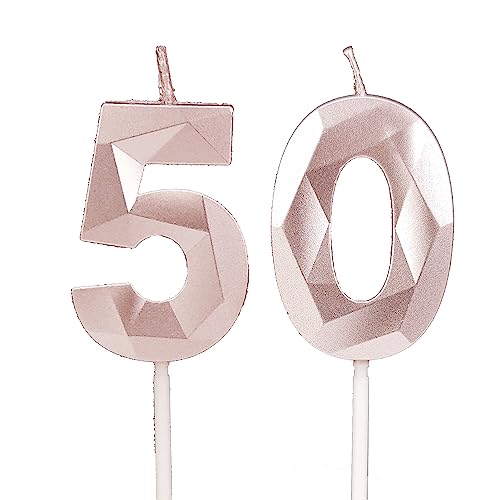 Geburtstagskerzen Zahlen 50,3D Roségold Kerzen Geburtstag für Kuchen geburtstagsdeko, Geburtstag Kerzen Zahlen, Geburtstagskerzen Kinder für Partys, Hochzeiten, Firmenfeiern, Jubiläen Geburtstagskerzen Zahlen 50,3D Roségold Kerzen Geburtstag für Kuchen geburtstagsdeko, Geburtstag Kerzen Zahlen, Geburtstagskerzen Kinder für Partys, Hochzeiten, Firmenfeiern, Jubiläen von DTXLX