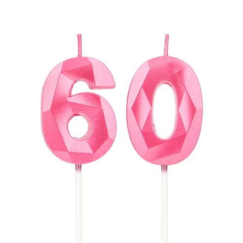 Geburtstagskerzen Zahlen 60,3D Rosa Kerzen Geburtstag für Kuchen geburtstagsdeko, Geburtstag Kerzen Zahlen, Geburtstagskerzen Kinder für Partys, Hochzeiten, Firmenfeiern, Jubiläen Geburtstagskerzen Zahlen 60,3D Rosa Kerzen Geburtstag für Kuchen geburtstagsdeko, Geburtstag Kerzen Zahlen, Geburtstagskerzen Kinder für Partys, Hochzeiten, Firmenfeiern, Jubiläen von DTXLX
