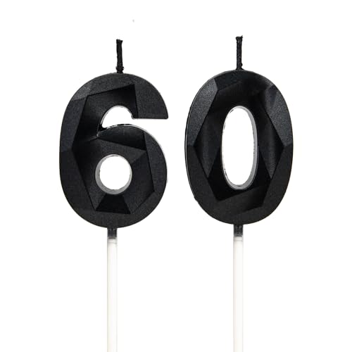 Geburtstagskerzen Zahlen 60,3D Schwarz Kerzen Geburtstag für Kuchen geburtstagsdeko, Geburtstag Kerzen Zahlen, Geburtstagskerzen Kinder für Partys, Hochzeiten, Firmenfeiern, Jubiläen Geburtstagskerzen Zahlen 60,3D Schwarz Kerzen Geburtstag für Kuchen geburtstagsdeko, Geburtstag Kerzen Zahlen, Geburtstagskerzen Kinder für Partys, Hochzeiten, Firmenfeiern, Jubiläen von DTXLX