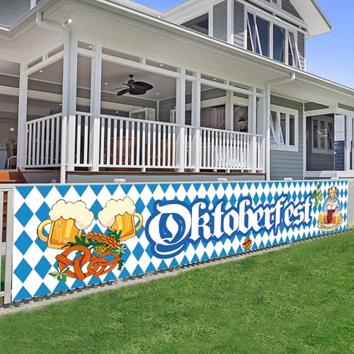 Oktoberfest Banner Deko, 300 × 50 cm Oktoberfest Party Banner, Bayerisches Oktoberfest Deko, Oktoberfest Outdoor Party Dekoration, für Zubehör Indoor Und Outdoor Dekoration Oktoberfest Banner Deko, 300 × 50 cm Oktoberfest Party Banner, Bayerisches Oktoberfest Deko, Oktoberfest Outdoor Party Dekoration, für Zubehör Indoor Und Outdoor Dekoration von DTXYBC