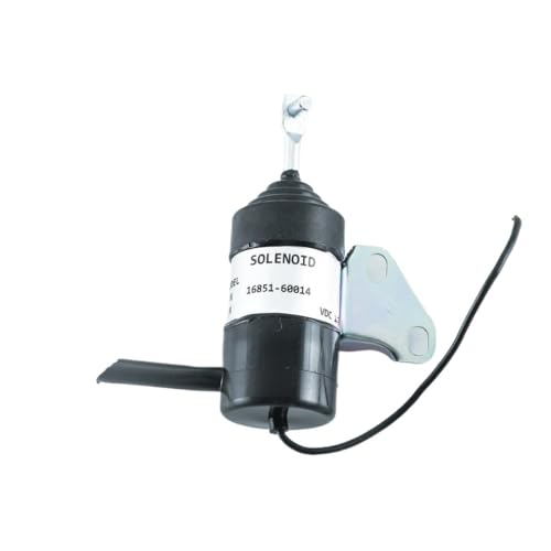 Kraftstoff Absperrmagnetventil 16851-60014 Kraftstoffabschaltmagnet 16851-60010 16851-60012 Passend für Kubota Traktorteil Generator-Stoppmagnet Abschaltmagnetventil von DTYBJN