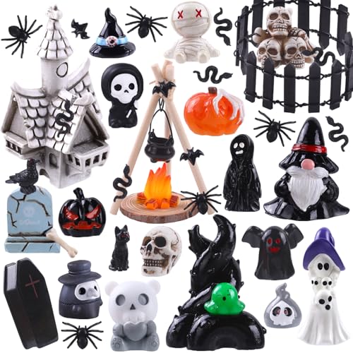 DTYDECLE 54 Stück Mini Harz Figuren Halloween, Kleine Harz Miniaturen Figuren Szene Village Accessoires für Halloween Party Garten Deko Geschenke DTYDECLE 54 Stück Mini Harz Figuren Halloween, Kleine Harz Miniaturen Figuren Szene Village Accessoires für Halloween Party Garten Deko Geschenke von DTYDECLE