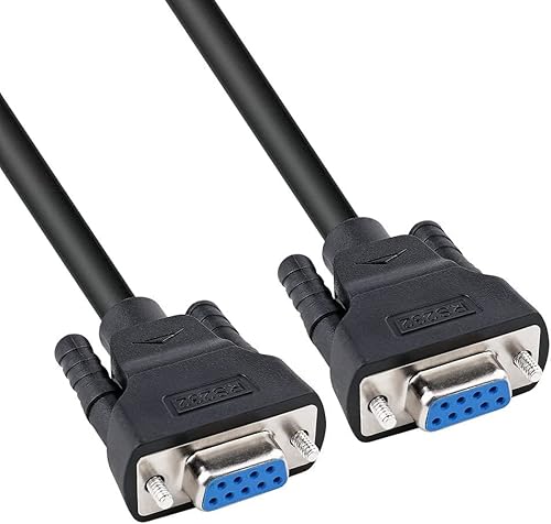 DTech 10 ft DB9 Serienkabel Buchse zu Buchse 9 Pin gerade durch (schwarz, 3 Meter) von DTech