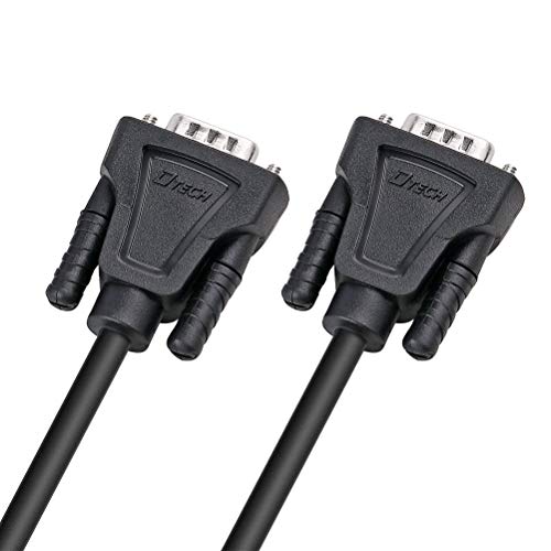 DTech 2 m DB9 Serielles Kabel COM-Anschluss Stecker zu Stecker RS232 Gerade durch 9-poliges Datenkabel von DTech