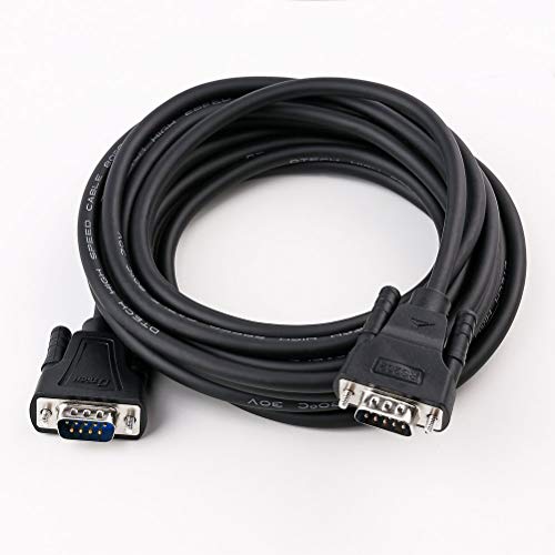 DTech 5 m DB9 Serielles Kabel COM Anschluss Stecker zu Stecker RS232 Gerade durch 9 poliges Datenkabel von DTech
