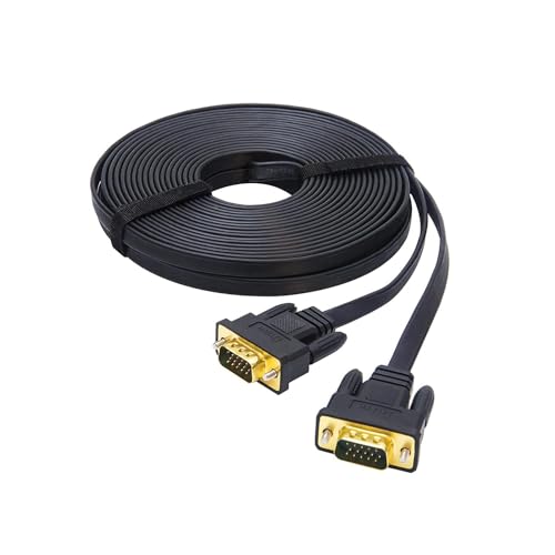 DTech VGA Kabel 5m 15polig Stecker auf Stecker VGA auf VGA Kabel Full HD 1080P von DTech