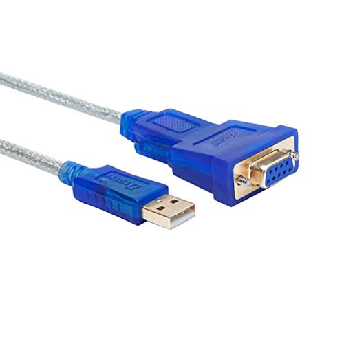 DTech 1,8 m USB 2.0 auf RS232 DB9-Serielladapterkabel für Frauen Unterstützt Windows 11,10, 8, 7, Mac, Linux(Blau) von DTech