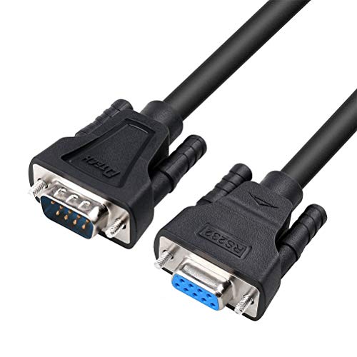 DTech 5 Fuß serielles RS232-Verlängerungskabel, Stecker auf Buchse, 9-polig, gerade durch (NICHT VGA-KABEL) von DTech