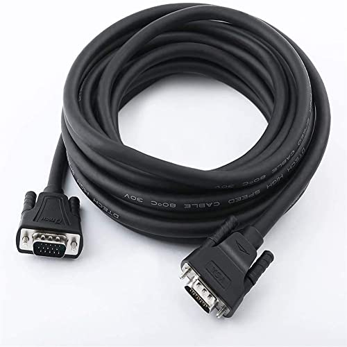 DTech 8 m VGA Computer Monitor Kabel 1080p hohe Auflösung 15poliges VGA auf VGA Kabel für Projektor Bildschirmanzeige-Schwarz von DTech