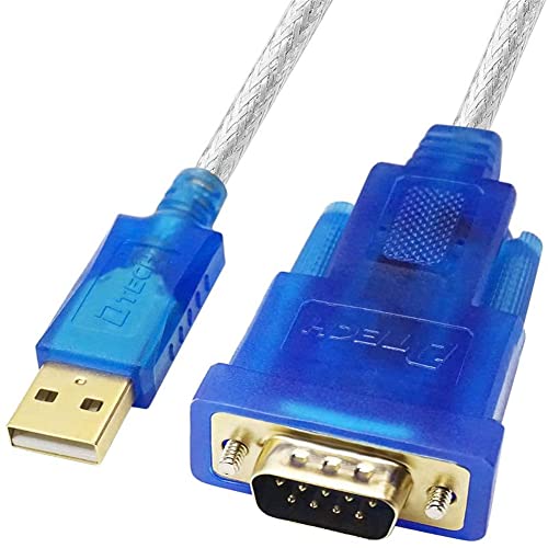 DTech USB zu RS232 Seriell Adapter kabel mit FTDI FT232RL Chipsatz DB9 RS232 Stecker unterstützt Windows 11 10 8 7 und Mac Linux (2 m) von DTECH