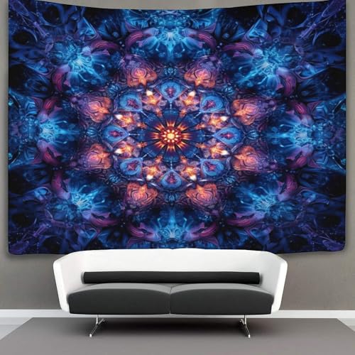 DUABELPHF 3D Druck Mandala Wandteppiche Poster Ornament Wandbehang Wandteppich Wanddeko Wandbehang Für Wohnzimmer Schlafzimmer Tapisseries 130cmx150cm von DUABELPHF
