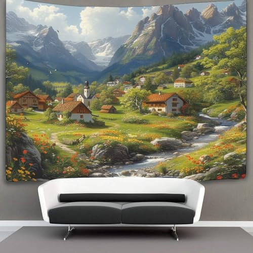 DUABELPHF 3D Druck Mountain Cottage Wandteppiche Poster Ornament Wandbehang Wandteppich Raumteiler Vorhang Für Schlafzimmer Wohnzimmer Wohnheim Tapisseries 70cmx100cm DUABELPHF 3D Druck Mountain Cottage Wandteppiche Poster Ornament Wandbehang Wandteppich Raumteiler Vorhang Für Schlafzimmer Wohnzimmer Wohnheim Tapisseries 70cmx100cm von DUABELPHF