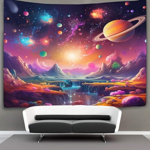 DUABELPHF 3D Druck Universe Planet Wandteppiche Poster Ornament Wandbehang Wandteppich Wanddeko Wandbehang Für Schlafzimmer, Wohnzimmer, Wohnheim,Tapisserie 130cmx150cm von DUABELPHF