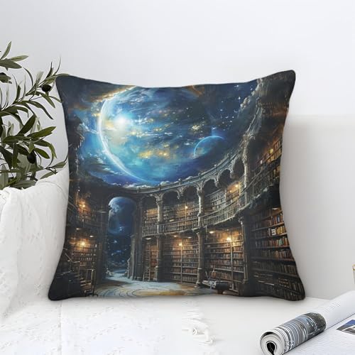 DUABELPHF Bookshelf Stilvolle Kissenhülle Mit Reißverschluss Ideale Dekoration Für Sofa, Schlafzimmer, Auto Hochwertige Verarbeitung 40x40cm von DUABELPHF