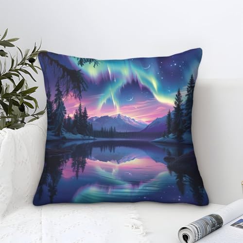 DUABELPHF Northern Lights Weicher Kissenbezug, Quadratische Form Im 1er Set, Perfekt Für Stylish Accessory Und Pet Corner, Maschinenwaschbar 45x45cm DUABELPHF Northern Lights Weicher Kissenbezug, Quadratische Form Im 1er Set, Perfekt Für Stylish Accessory Und Pet Corner, Maschinenwaschbar 45x45cm von DUABELPHF