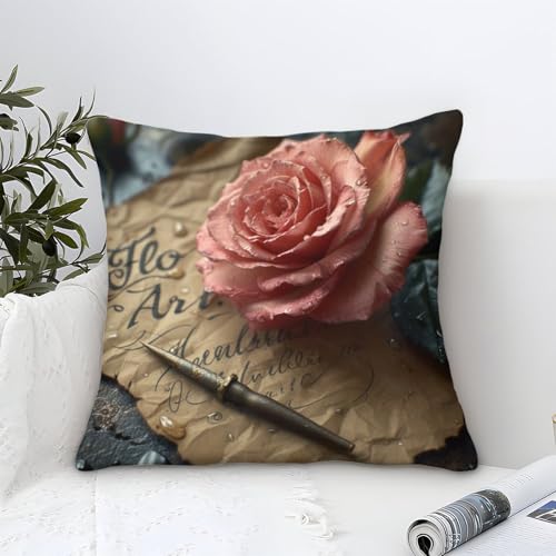 DUABELPHF Rose Weicher Kissenbezug, Quadratische Form Im 1er Set, Perfekt Für Stylish Accessory Und Pet Corner, Maschinenwaschbar 50x50cm DUABELPHF Rose Weicher Kissenbezug, Quadratische Form Im 1er Set, Perfekt Für Stylish Accessory Und Pet Corner, Maschinenwaschbar 50x50cm von DUABELPHF