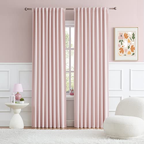 DUALIFE Verdunklungsvorhänge, 228 cm lang, verdunkelnd, Pastellrosa, lichtblockierende Vorhänge für Mädchenzimmer, Kinderzimmer, 132 x 228 cm, 2 Paneele, Schlaufen auf der Rückseite DUALIFE Verdunklungsvorhänge, 228 cm lang, verdunkelnd, Pastellrosa, lichtblockierende Vorhänge für Mädchenzimmer, Kinderzimmer, 132 x 228 cm, 2 Paneele, Schlaufen auf der Rückseite von DUALIFE