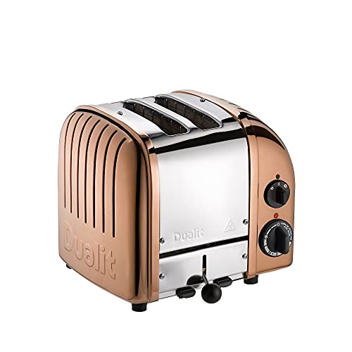 Dualit NewGen Kupfer-Toaster mit 2 Scheiben, handgefertigt in Großbritannien – austauschbare ProHeat®-Elemente – Erhitzen Sie ein/zwei Toastscheiben, Auftauen von Brot, mechanischer Timer – für Toast, von DUALIT