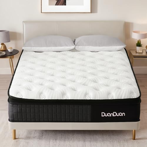 DUANDUAN Matratze 90x200 cm 25 cm Höhe, Härtegrad H3 Öko-Tex Zertifiziert 7-Zonen Taschenfederkernmatratze mit Komfortschaum und Atmungsaktiv Bezug, Ergonomische Federkernmatratze mit weicher Gewebe von DUANDUAN