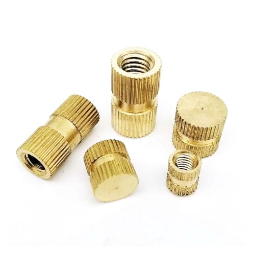 10/25 Stück M3 M4 M5 M6 M8 Typ B Massivmessing 3D-Drucker Heißschmelzklebstoff Formteil Rändeleinsatzmutter Eingebettet No Pass Blind, 5 mm lang(25pcs M2(OD 3.5mm),6mm long) von DUANGYMM
