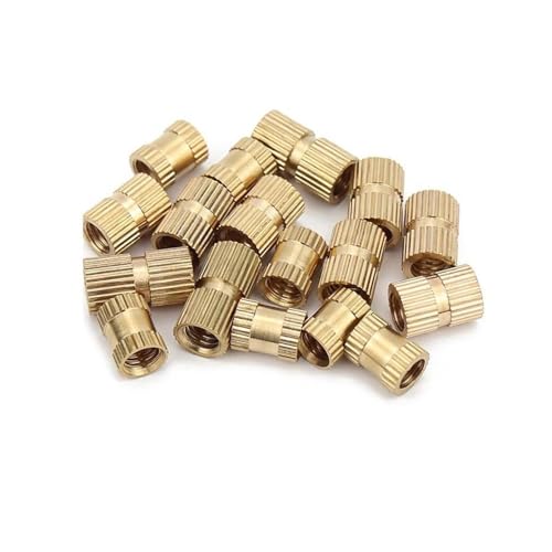 5/10/25 Stück M2 .5 M3 M4 M5 M6 M8 M10 Massivmessing Reines Kupfer Metrisches Gewinde Spritzguss Rändeleinsatzmutter Eingebettet(Length 3mm,25pcs M3(OD 5.3mm)) von DUANGYMM