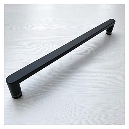 Moderner Push-and-Pull-Glastürgriff aus Edelstahl, schwarzer Push-Pull-Türgriff for Duschräume zu Hause – Ersatz-Zuggriff(440mm) von DUANGYMM