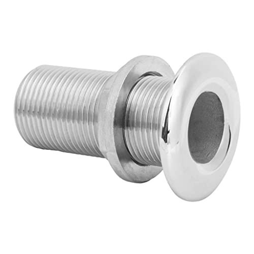 Rohrverbinder, Edelstahl Gerader Durchgangs-Rumpfanschluss Ablassgewinde Schlauch Widerhaken Attikaschlauch, for Boots-Bilgenpumpe Ablass-Entlüftungs-Belüfterschlauch(0.5inch) von DUANGYMM