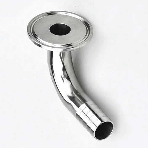 Rohrverbinder, Klemmschlauchanschluss SS304 Schlauchanschluss Rohrverschraubung Tri-Clamp Ferrule 90-Grad-Winkelstück, for MaschinenherstellerZubehör(45mm x ferrule 64) von DUANGYMM