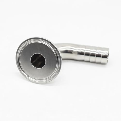 Rohrverbinder, SS304 Sanitärschlauchanschlussstück Tri-Clamp Ferrule 90-Grad-Winkelstück, for Hausgarten Tris-Clamps Schlauchanschluss(25mmx Ferrule 50.5) von DUANGYMM