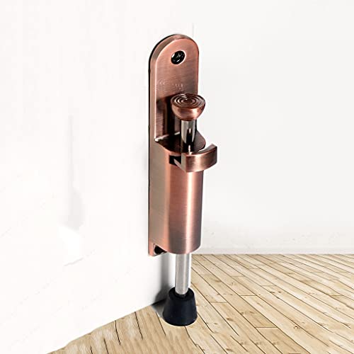Türstopper, Messing-Türstopper, Türstopper mit Fußhebel aus Zinklegierung, Hardware-Türpufferbeschläge(Red Bronze) von DUANGYMM