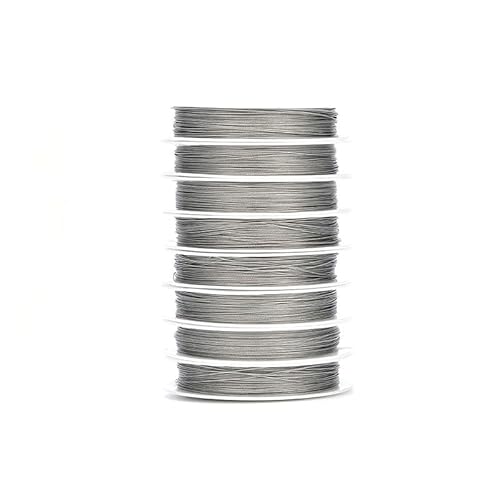 Drahtseil 0,3-1 mm Edelstahldraht Perlenseil Schnur Angelfaden for Halsketten Armbänder Schmuckherstellung Erkenntnisse(Steel,0.5mm-17meters) von DUANSIYU