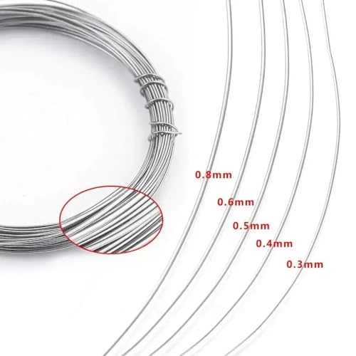 Drahtseil 10 M/Rolle Edelstahl-Schmuckdraht 0,4,6,8 Mm Perlenschnurfaden Perlendraht-Komponenten For Die Schmuckherstellung(0.8mm) von DUANSIYU
