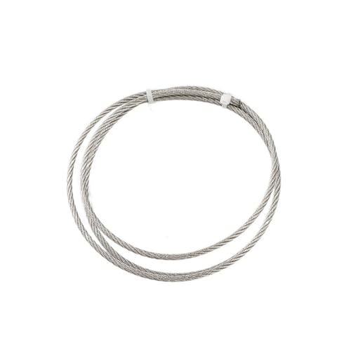 Drahtseil 304 Edelstahl-Drahtseil-weiches Fischen-Hebekabel 7 * 7/7 * 19 Wäscheleine 3mm 4mm Durchmesser(7X19 diameter 3mm,25M) von DUANSIYU