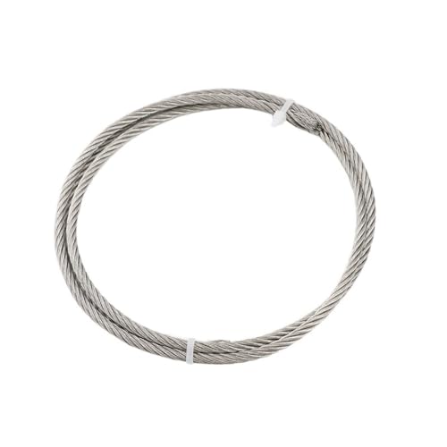 Drahtseil 304 Edelstahl-Drahtseil-weiches Fischen-Hebekabel 7 * 7/7 * 19 Wäscheleine 3mm 4mm Durchmesser(7X19 diameter 4mm,25M) von DUANSIYU