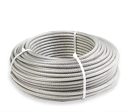 Drahtseil 304 Edelstahl PVC-beschichtetes Drahtseil 7 * Flexibles Kabel Wäscheleine 0,8 mm 1,2 mm-5 Weiches Transparentes(2mm-10meter) von DUANSIYU