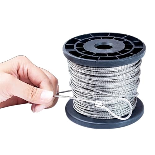 Drahtseil 316 Edelstahl-Drahtseilkran for Heben von Fischen, weiches Kabel, kein Rost, Durchmesser 0,8 bis mm(Diameter 2.5mm 50m) von DUANSIYU