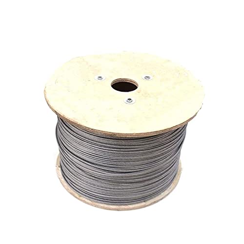 Drahtseil Stahl PVC-beschichtetes flexibles Drahtseil, weiches Kabel, transparenter Edelstahl, Wäscheleine, Durchmesser 0,8 mm, 1,5, 2, 3(2.0mmX5meters) von DUANSIYU