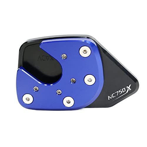 SeitenstäNder Verbreiterung Fit -Verwendung for Honda NC750x NC 750x NC750 x 2014-2020 Motorrad CNC Aluminium Kickstand Fuß Nebenstand Ständer Erweiterung Vergrößerungspad SeitenstäNder Motorrad(Blue) von DUANSIYU